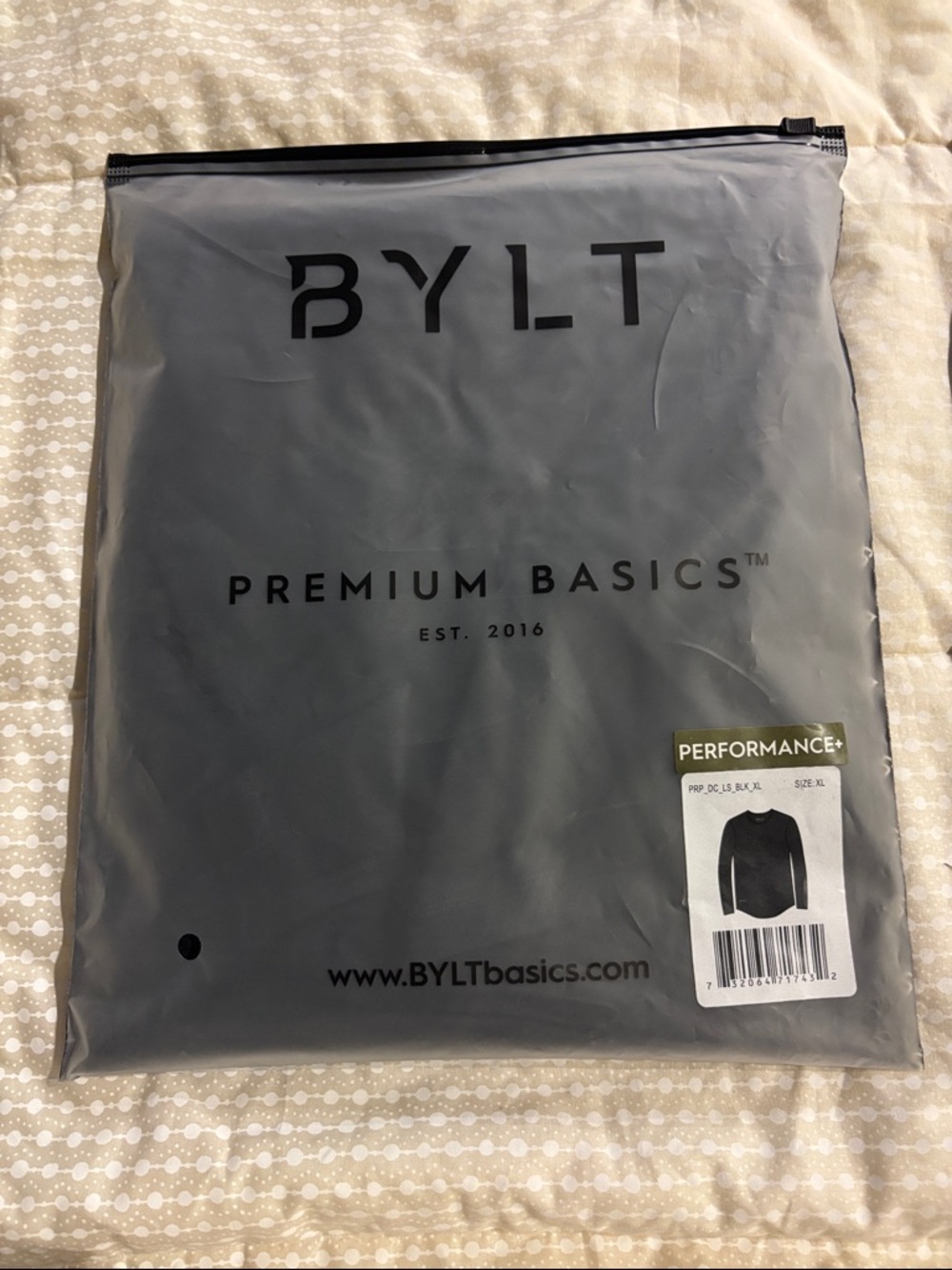 NWT BYLT Men's Lightweight Performance+ Drop-Cut Long Sleeve Shirt Size XL - Picture 5 of 8